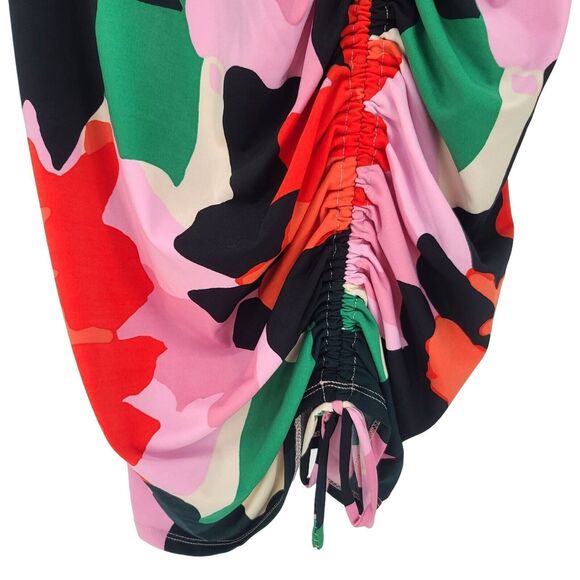 Donna Morgan NWT Ruched Surplice Neck Bodycon Tie Dress Size 6 - Picture 11 of 13